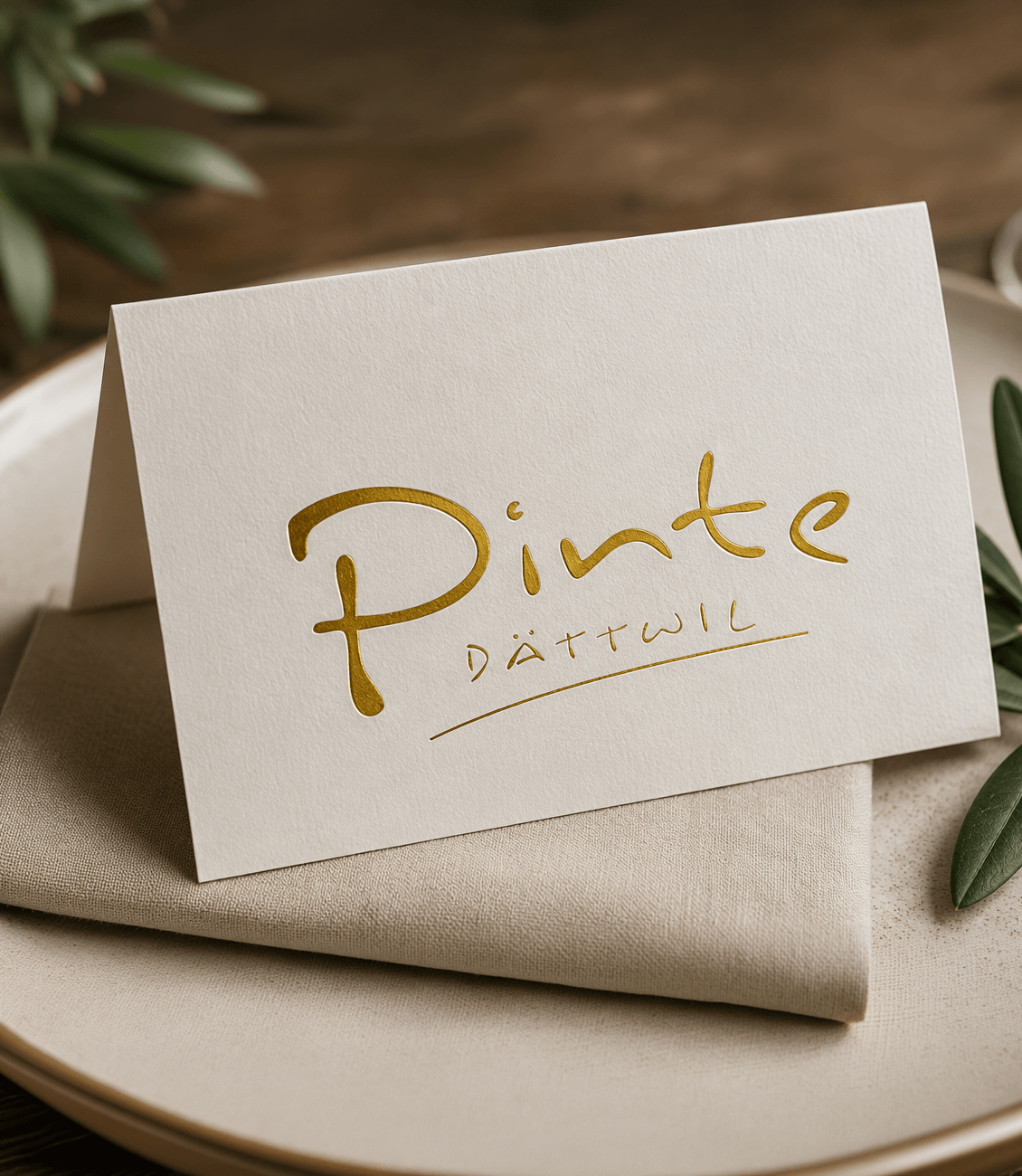 Pinte, Logo, Restaurantdesign, Drucksachen