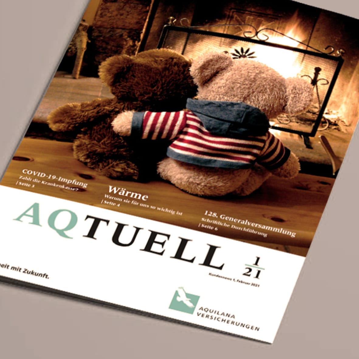 Aquilana, Periodika, Newsletter, Magazingestaltung, Redaktionelles Design