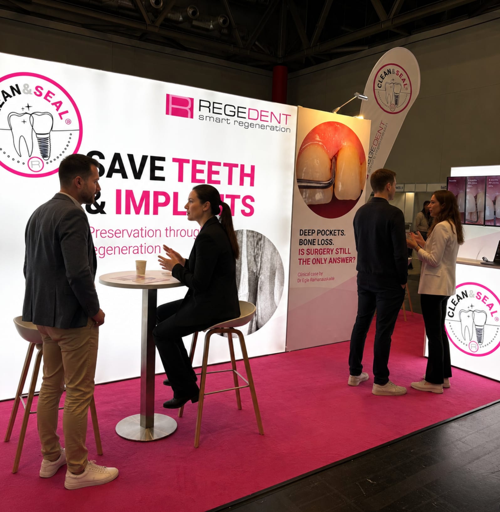 Regedent Messestand, Konzept, Messestand, Posterdesign